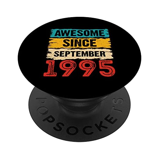 Regalos de cumpleaños 28 años impresionantes desde septiembre de 1995 PopSockets PopGrip Intercambiable