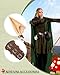 Funnysoft Women Renaissance Fairy Costume Set Medieval Vintage Hooded Robe Dress Elf Ears Accessories for Halloween Cosplay(M,Army Green)