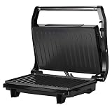 1000W Steakmaschine, Kontaktgrill Panini Sandwich Maker Steak Elektrogrill Multifunktions Kleiner Tischgrill Antihaftbeschichtung für Haus, Hof, BBQ