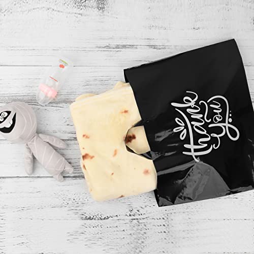 Camtoms Large Thank You Bags with Handles | Plastic Shopping Bags for Small Business | Retail & Boutique Bags
