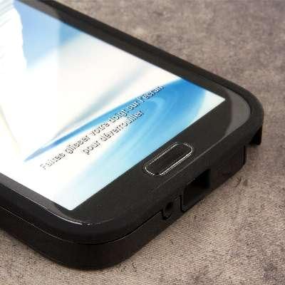 MPERO Fusion AL Series Protective Case for Samsung Galaxy Note 2 N7100 / I605 / L900 / I317 / T889 - Black Brushed Aluminum