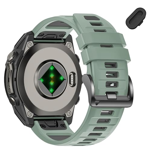 VELEYOK 26mm Watchbands Compatible With Garmin Fenix 8 Pro/Quatix 8 51mm/Fenix 7X Pro/7X/6X Pro/6X/5X Plus/5X/3 HR,Silicone Quick-Fit Strap for tactix 8 51mm/7 pro/Enduro 3 2/Descent Mk3i-51mm/Mk2i