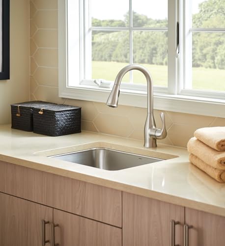 Moen Kaden Spot Resist Stainless One-Handle Transitional Kitchen Pulldown Faucet with Reflex and Power Clean Spray Technology, 87966SRS by Moen - Image 9