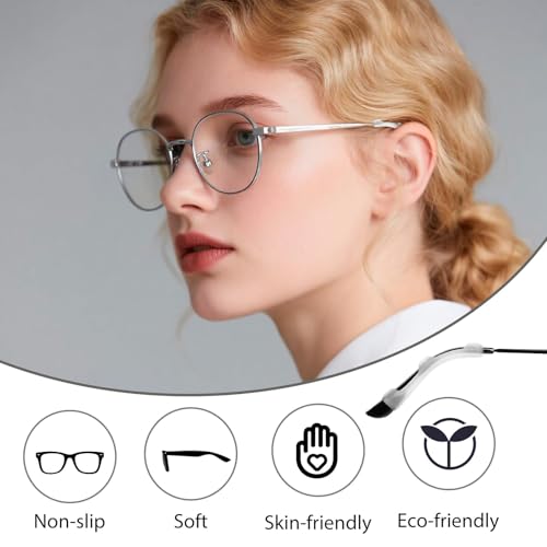 Lot de 8 paires de branches antidérapantes en silicone pour branches de lunettes, support de lunettes confortable pour lunettes de lecture, lunettes de soleil, lunettes de sport, accessoires idéaux – vue 5
