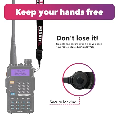 Lanyard Mirkit HAM Radio Operator Neck Strap BAOFENG Accessories and Radio Equipment Quick Release for Two Way Radios, Ham Radio Gifts