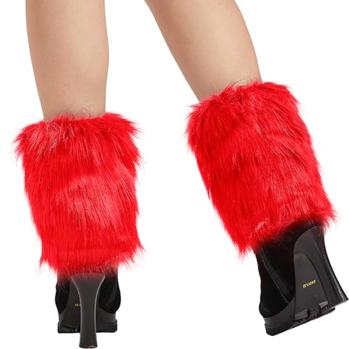 Image of Nanxson Womens Fur Leg Warmer Winter Short Boot Cuffs Covers Sleeves TTW0071