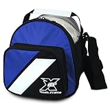 Tenth Frame 1 Ball Addon Bowling Bag w strap and velcro - Black/Blue