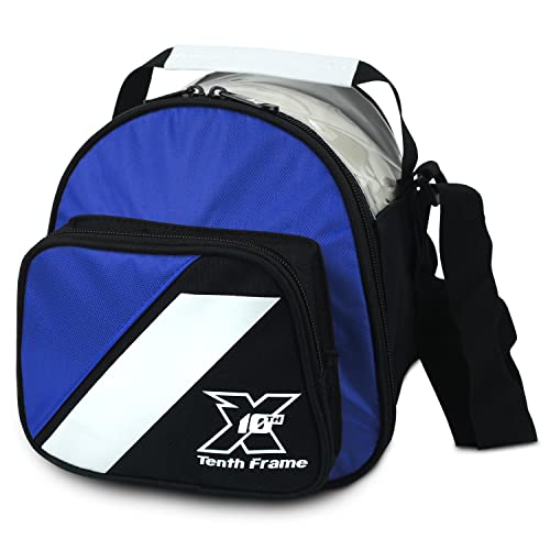 Tenth Frame 1 Ball Addon Bowling Bag W Strap And Velcro - Black/Blue #TOP6