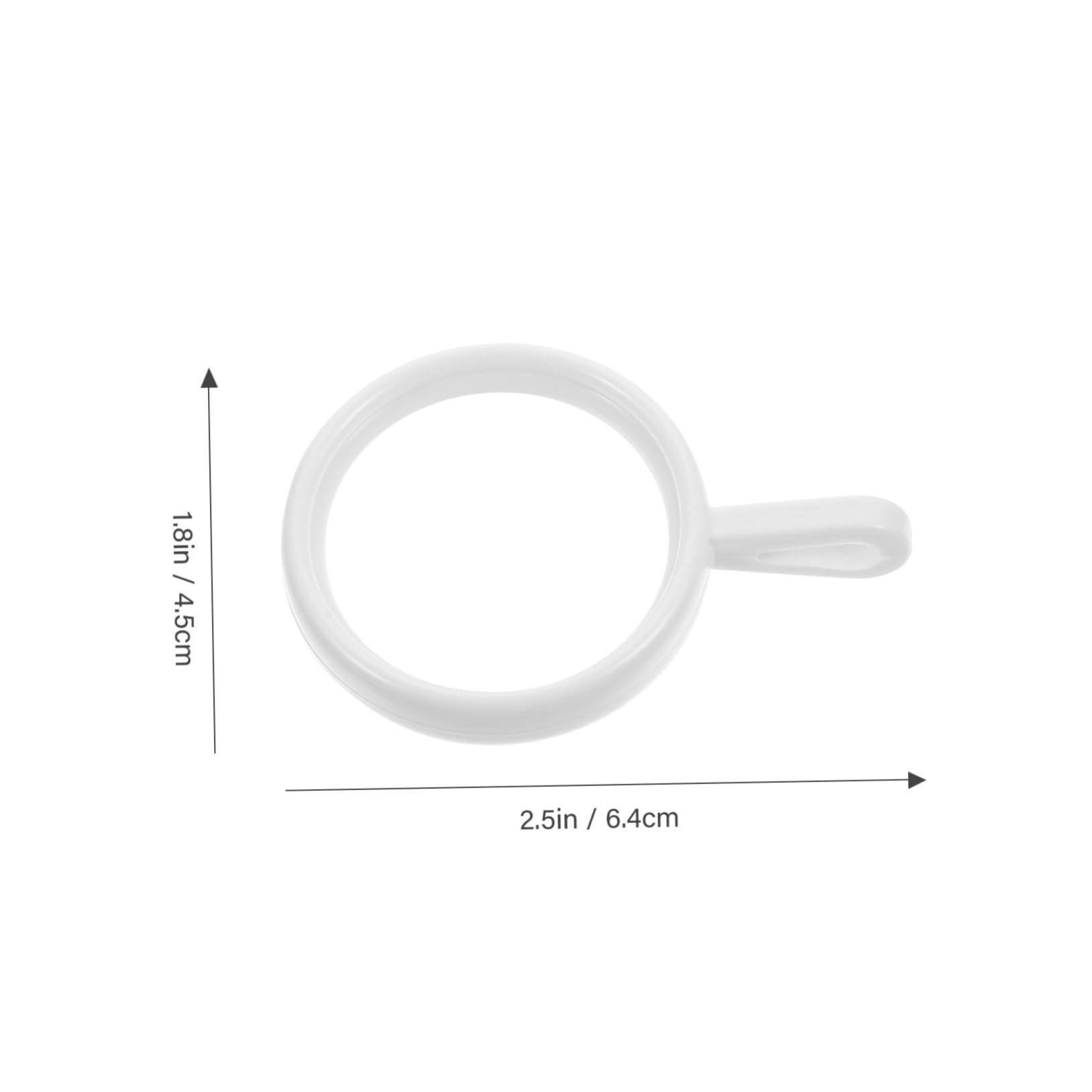 MAGICLULU Anelli per Tenda da Doccia Rinforzati in Pp Bianco 190 Pezzi | Design Ispessito, Rimozione Semplice, Adatti a Barra Doccia e Occhielli