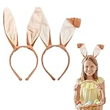 SDXCJY Hasenohren, Tierohren, niedliche Hasenohren, Plüsch-Hasen-Haar-Accessoires für Frauen und Mädchen, Ostern, Karneval, Cosplay, Kostüme, Accessoires, Party, Karneval, Ostern (braun)