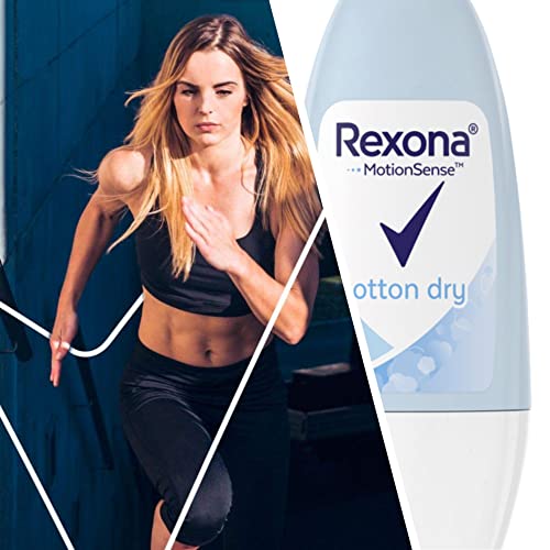 Rexona Women Cotton Dry - Roll On Deodorant For Women Ultra-Dry Antiperspirant Protection With Motionsense (1) #TOP1