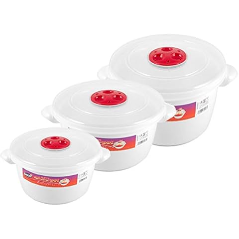 BS Pack of 3 Microwave Food Containers Cover
