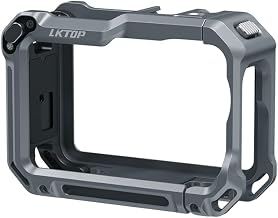LKTOP Camera Cage for DJI Osmo Action 6 Camera Accessories, Protective Cage Expansion Frame Case with 1/4" Screw Magnetic Port Compatible with Tripod/Selfie Stick/Fill Light
