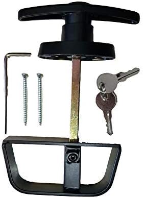 StartFine T-Handle Lock kit Shed Door Lock with 2 Keys and 2 Screws, 4-1/2" Stem Barn Playhouse & Chicken Coop Door Lock