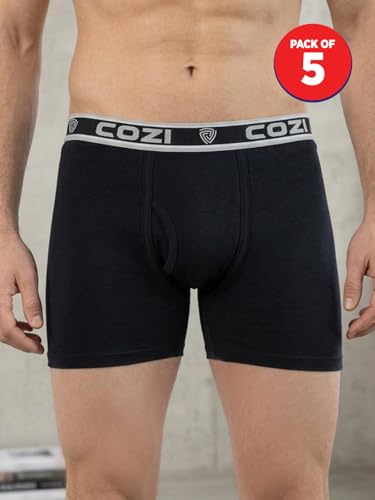 Image of Lux Cozi Men's Cotton Boxers (Pack of 5) (Color & Prints May Vary)