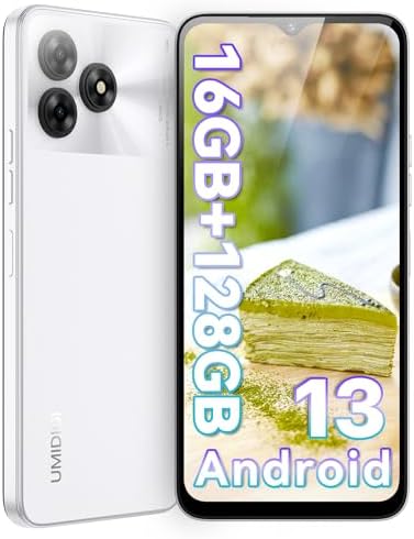 UMIDIGI G5 50MP Smartphone,16GB+128GB SIM Free Unlocked Mobile Phone,Android 13 Phone,90Hz Refresh Rate,6.6 inch Fullview Display,5000mAh Battery,Octa-Core,4G Dual SIM,Face ID/GPS/OTG(White)