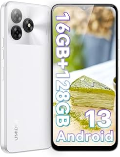 UMIDIGI G5 50MP Smartphone,16GB+128GB SIM Free Unlocked Mobile Phone,Android 13 Phone,90Hz Refresh Rate,6.6 inch Fullview Display,5000mAh Battery,Octa-Core,4G Dual SIM,Face ID/GPS/OTG(White)