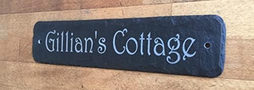 Slate House Sign 28cm x 7cm Sustainable, its time for a more environment friendly future. To Purchase Click See All Buying Options then Customise Now