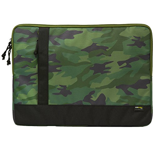 ELECOM Laptop Computer Sleeve Case Support Up to 15.6inch Laptop, Water Repellent, CODURA 1000 Fabric, High Durability, Front Pocket/Camo Green/BM-IBCD15T1