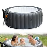 【Design portatile】 Questa vasca idromassaggio gonfiabile ha un diametro di 183cm (72in) e un'altezza di 71cm (28in), ospita comodamente 2-3 persone, rendendola una buona scelta per patii o giardini. Si sgonfia facilmente per un comodo spostamento e riporlo.