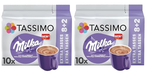 Tassimo Milka Hot Chocolate Pods x10 (Pack of 2, Total 20 Capsules)