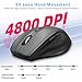 E-YOOSO Wireless Mouse for Laptop, Portable Optical Computer Mouse, 6 Buttons, Cordless 2.4GHz with USB Receiver, 5-Level 4800 DPI, 18 Months Battery Life for PC Chromebook Windows Mac