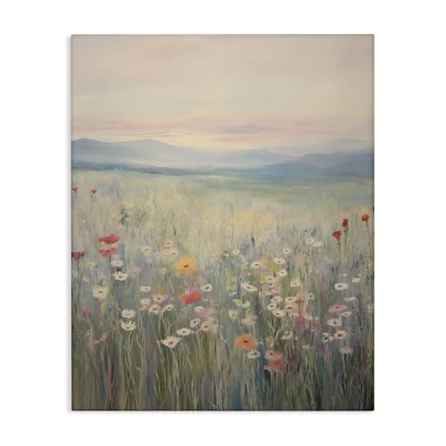 Pastel Spring Floral Meadow, 30 x 40 Inch Canvas Wall Art by Stupell Industries - Used condition - US$39.30