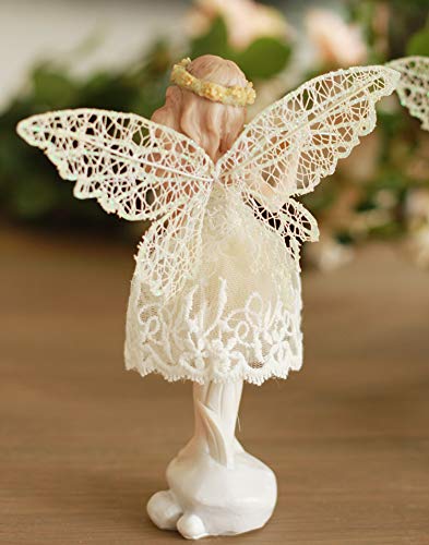 Amazon.co.jp: gannbarou 妖精 フルート 天使 オブジェ 天然樹脂 恋愛