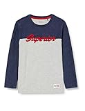 Noppies Jungen B Regular ls Charlestown T-Shirt, Peacoat-P590, 80