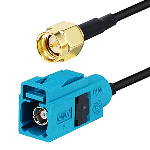 Vehicle Car GPS Antenna Cable Fakra Z Female to SMA Male 6.5 Feet for Vehicle Truck SUV Car Stereo Head Unit GPS Navigation Receiver System FM AM Radio Sirius XM Satellite Radio 4G LTE Bluetooth Modem