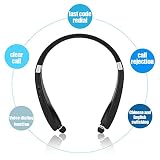 SX-991 zestaw słuchawkowy Bluetooth, składany, wiszący na karku, teleskopowy, bezprzewodowy, z mikrofonem do redukcji szumów, kolor czarny