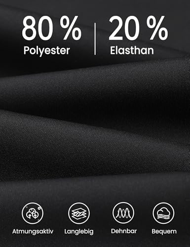 Auranso Sportleggings Mädchen Schwarz Leggings Yogahose High Waist Laufhose Atmungsaktiv Kinder Sporthose Trainninghose Größe 130-160 cm, schwarz,140