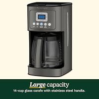 Cuisinart 14-Cup Coffee Maker, Programmable PerfecTemp Glass Carafe Coffee Machine with 1-4 Cup Setting, Brew Strength Control and Pause, Stainless Steel, DCC-3200BKSNAS, Black — image 5
