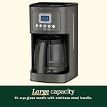 Cuisinart Coffee Maker, Perfecttemp 14-Cup Glass Carafe, Programmable Fully Automatic for Brew Strength Control & 1-4 Cup Setting, Black, Stainless Steel, DCC-3200BKSP1 Cuisinart Coffee Maker Perfecttemp 14 Cup Glass Carafe Programmable Fully Automatic for Brew Strength Control 1 4 Cup Setting Black Stainless Steel DCC 3200BKSP1