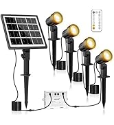 MEIKEE Solar Outdoor Spotlights, 4 in 1 Solar Garden Lights, IP66 Waterproof, LED Solar Powered S...