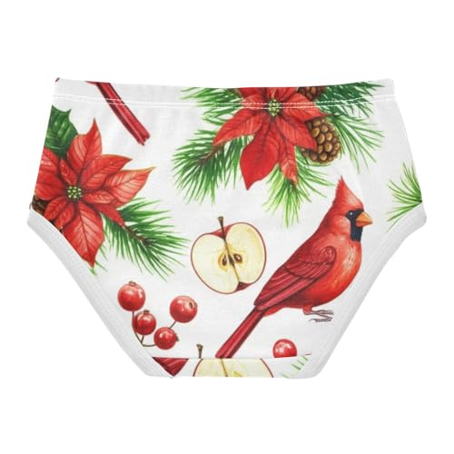 Cardinal Festive Red Toddler Underwear Custom 2t Cotton Little Girl Panties Colorful Briefs Underpants2
