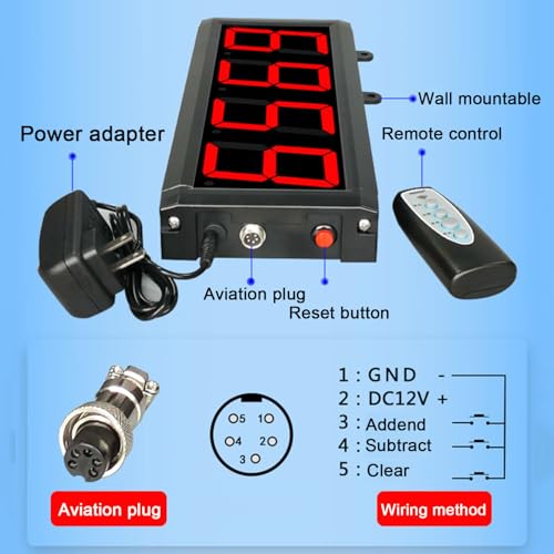 Contador digital industrial con pantalla LED de 4 a 6 dígitos 4