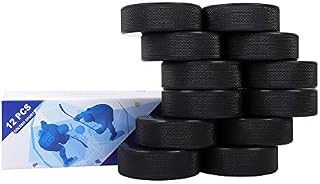 Golden Sport Ice Hockey Pucks, 12pcs, Official Regulation, for Practicing and Classic Training
