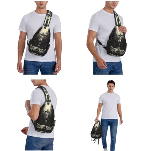 Image of Crossbody Bag Jesus Moonlight Cross Sling Bag Backpack Chest Bags Shoulder Bag for Women Men