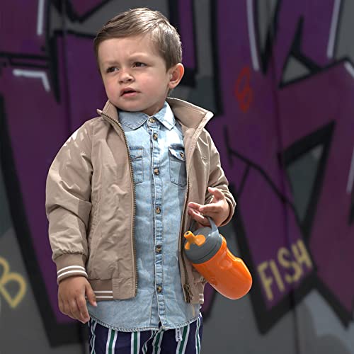 Tommee Tippee Insulated Sportee Water Bottle For Toddlers, Spill-Proof, Playful And Colorful Designs, Easy To Hold Handle, 9Oz, 12M+, Pack Of 2, Blue And Orange #TOP4