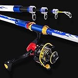 guoqunshop Angelrute für Kinder Sea Pole Wurf Set Kombination ganze Reihe von Single Pole Bare Pole Sea Pole Super Hard Long Shot Pole Angelruten- und Rollen-Combos (Size : 2.4 Meters)