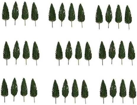 Set of 100 Model Pine Trees, 38MM N Scale Train Scenery Accessories for Building Models and Outdoor Landscapes