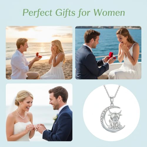 Image of PROESS Animal Birthstone Necklace 925 Sterling Silver Otter /Axolotl /Hippo /Elephant /Dachshund /Monkey /Red Panda Pendant Necklace Animal Birthstone Jewelry Gifts for Women