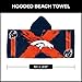 Northwest Denver Broncos NFL Cross Out Youth Hooded Micro Fiber Towel 22 x 51 Inches