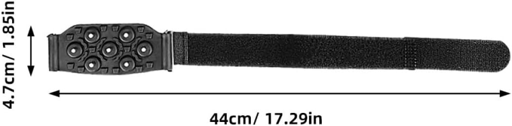 Adjustable 7 Tooth Shoe Grippers for Boots, Black 1 Pair