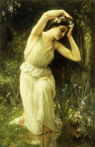 Tableau nymphe dans la forêt impression toile Charles Amable Lenoir 60x90cm