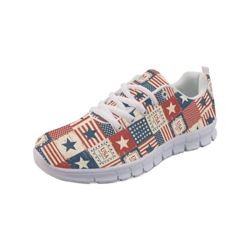 Image of GIFTPUZZ Mens Lace Up Athletic Trainers Running Sneakers Wedge Breathable Gym Lightweight Sports Tennis Shoes