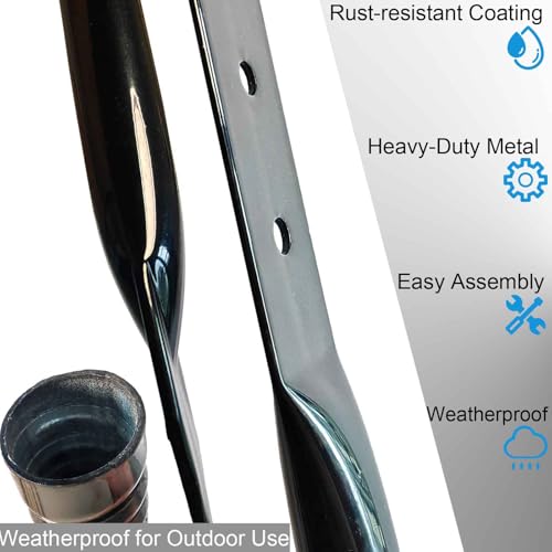 2 Pack Heavy Duty Metal Yard Stakes - 52 Inch Rust Resistant Steel Sign Posts for Real Estate, Election, Event Signs (Includes Hardware) by Ashoaza - Image 5