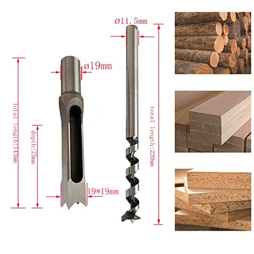 Woodworking Mortising Chisel 3/4 Inch Square Hole Power Tool Bit, Sharp And Durable Wood Square Hole Drill Bit #TOP1