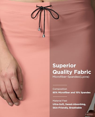 Image of ZORNITSA Cotton Lycra Saree Shapewear Petticoat for Women, Stretchable Saree Shaper Petticoat Inskirt, Shape wear Dress for Saree, Skirts